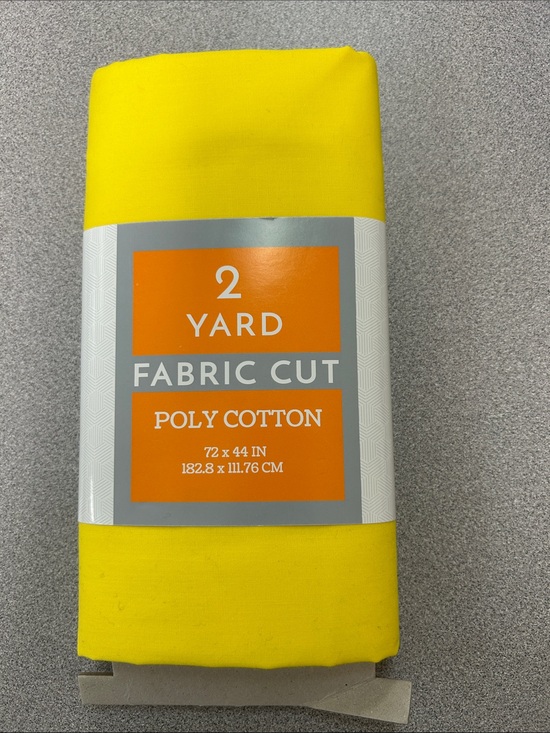 No brand Other - Bright Yellow Poly-Cotton Fabric Cut - 2 Yard